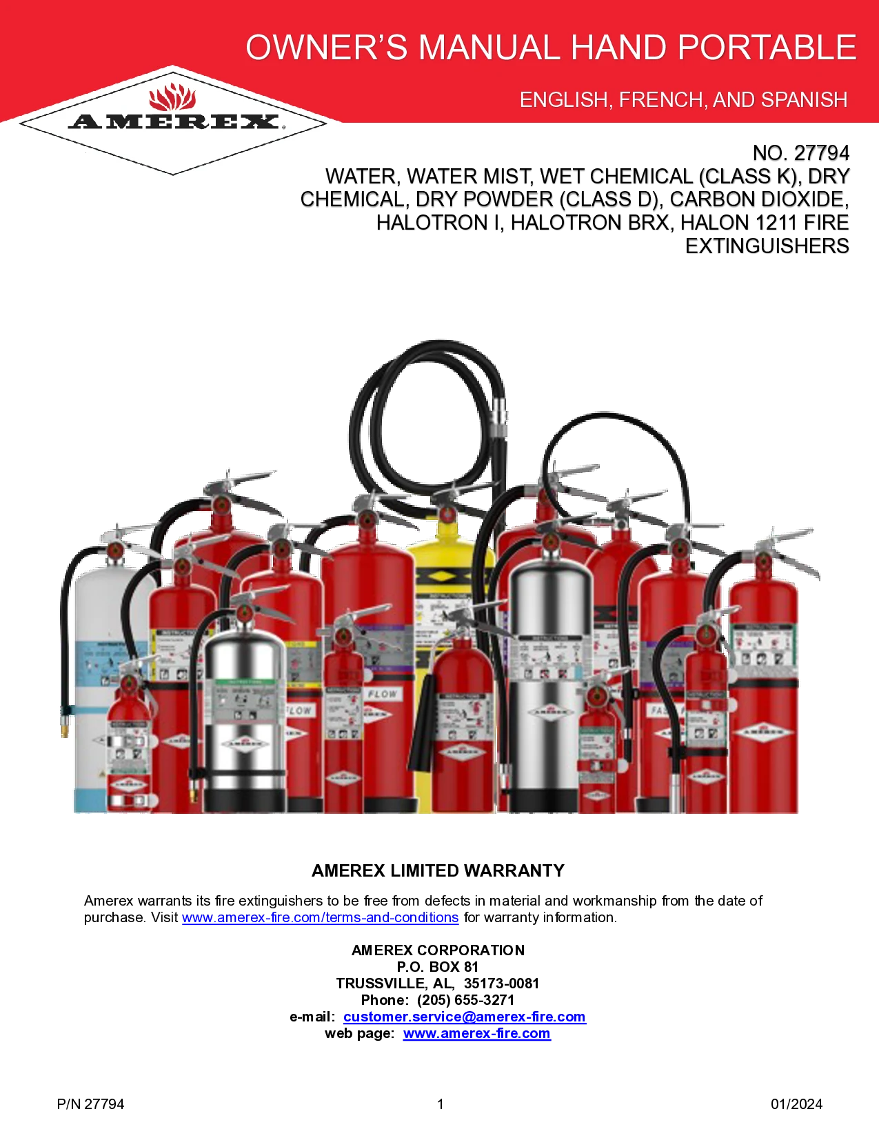 27794 owner s manual for hand portable extinguishers pdf cover