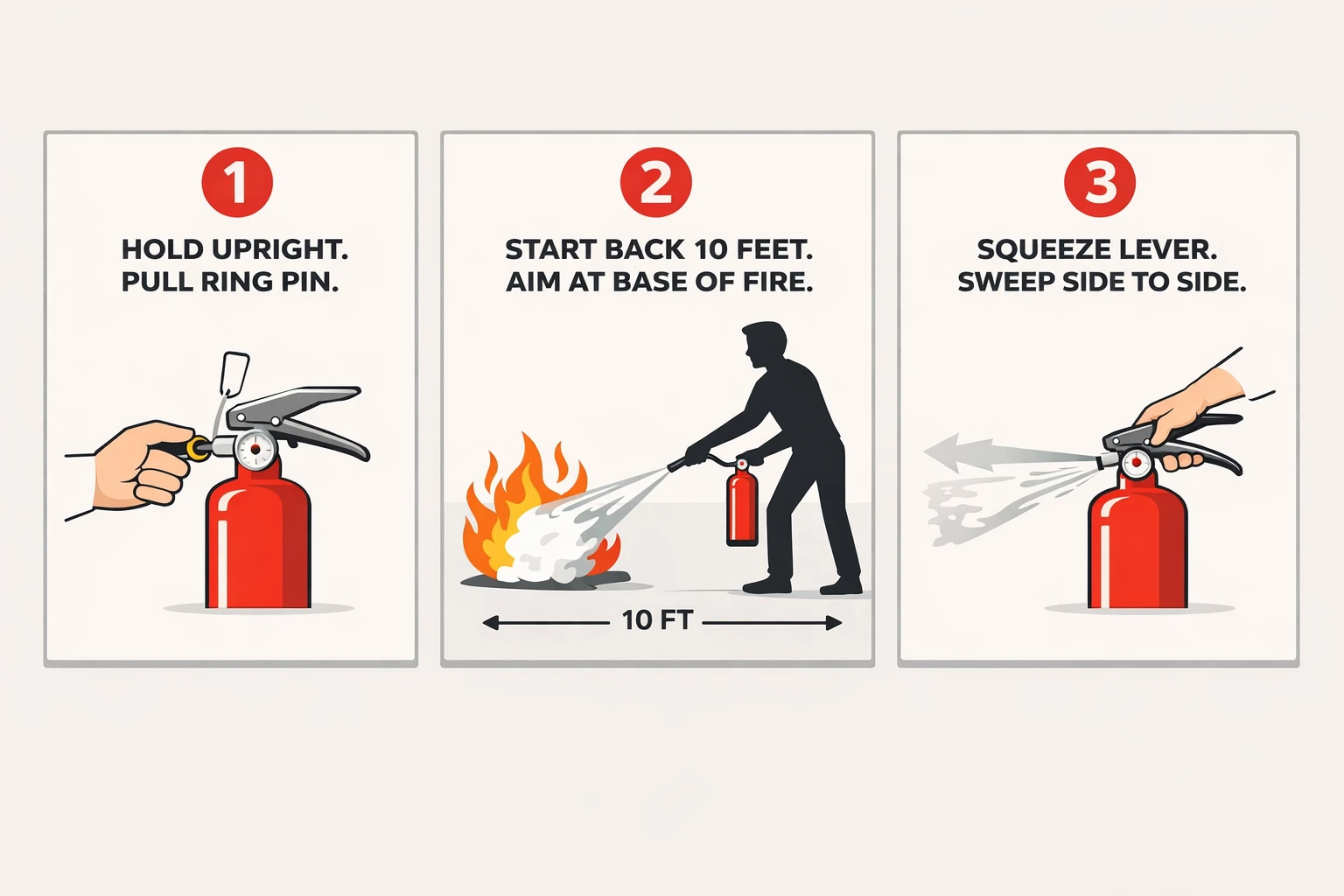 How to use a fire extinguisher