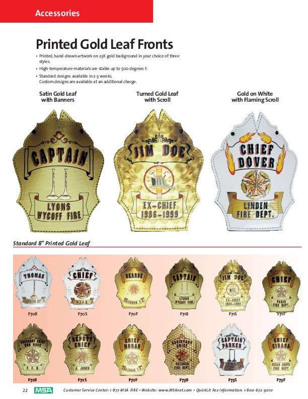 Cairns Gold Leaf Fronts information cover