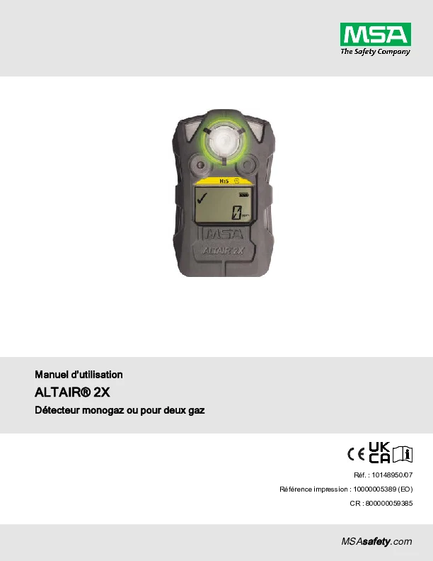 ALTAIR 2X operator manual FR cover