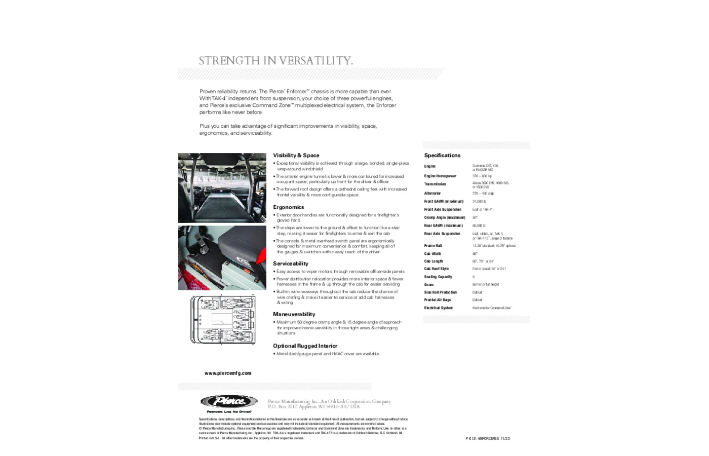 Pierce Enforcer Chassis