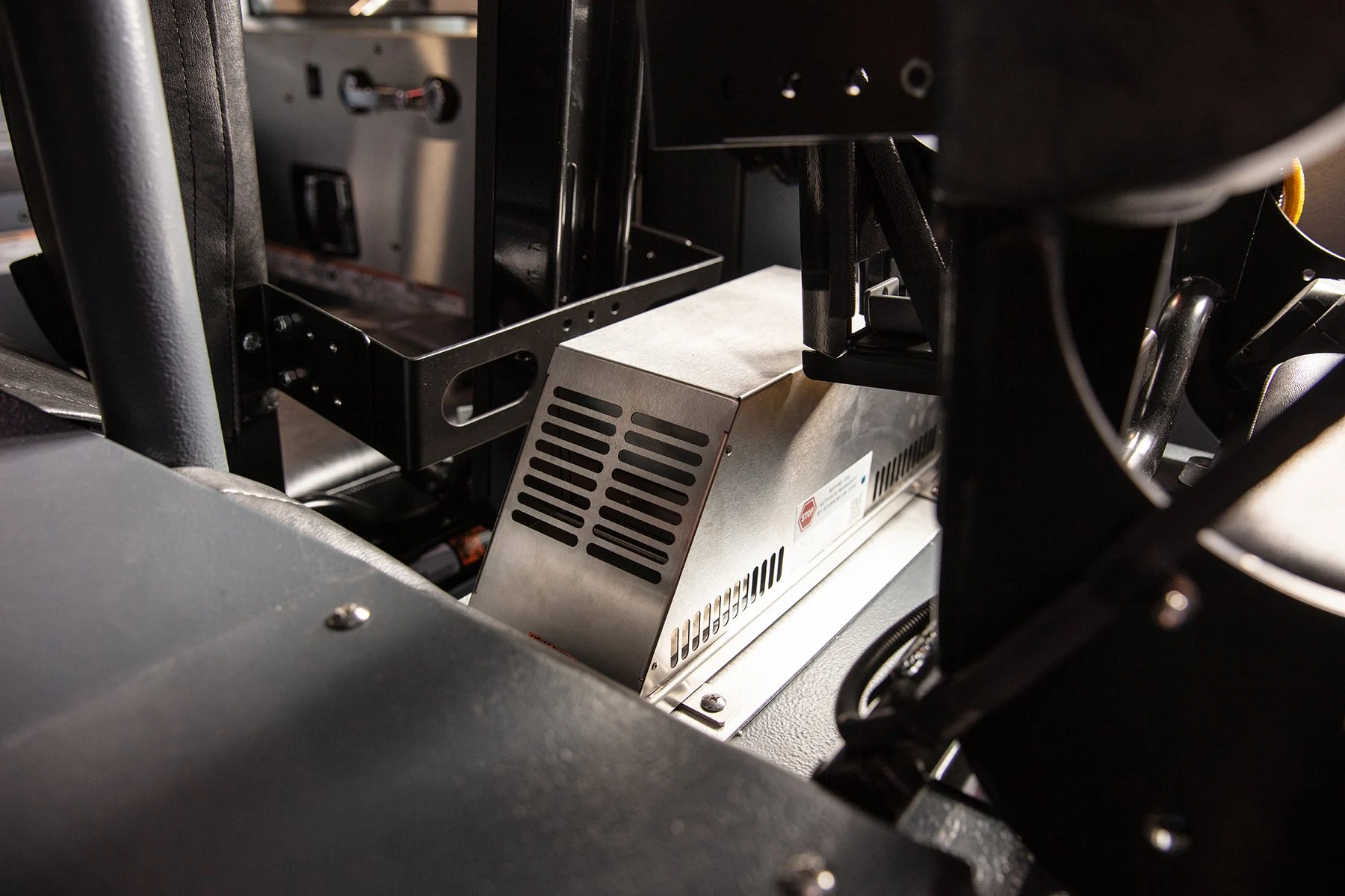 Pierce cab air filtration system installed inside the cab