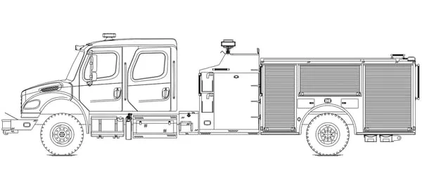 Freightliner Top Mount Pumper - 41200