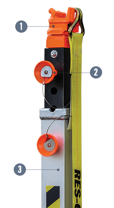 Aluminum X-Strut numbered feature callout graphic one