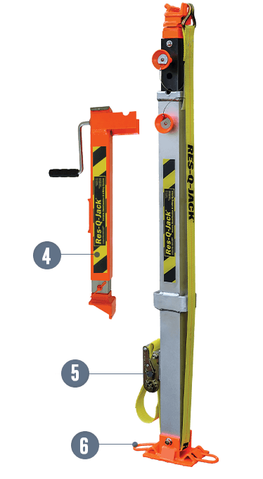Aluminum X-Strut numbered feature callout graphic two