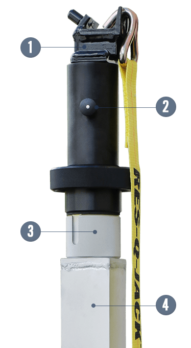Apex X-Strut numbered feature callout graphic one