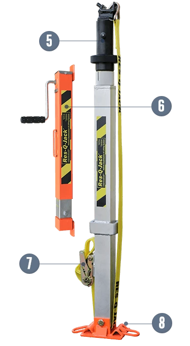 Apex X-Strut numbered feature callout graphic two