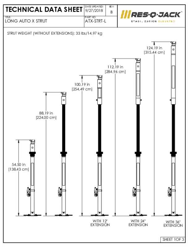 Auto X-Strut technical data sheet cover