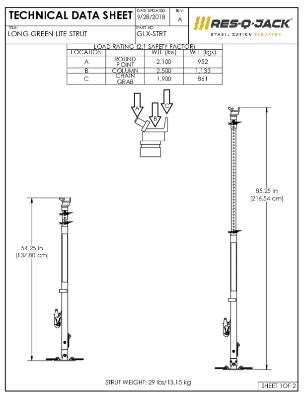 GreenLite X-Strut technical data sheet cover