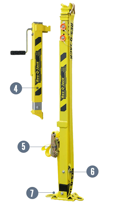 Steel X-Strut numbered feature callout graphic two