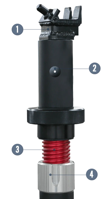 Super X-Strut numbered feature callout graphic one