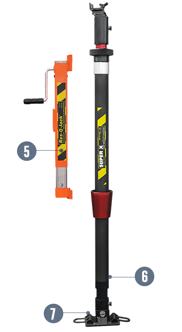 Super X-Strut numbered feature callout graphic two