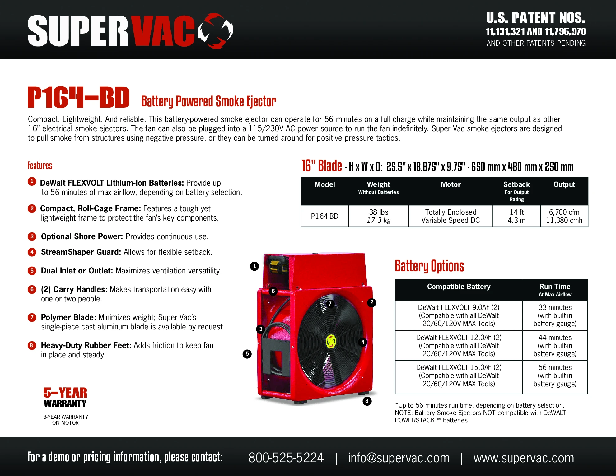 Battery smoke ejector literature cover