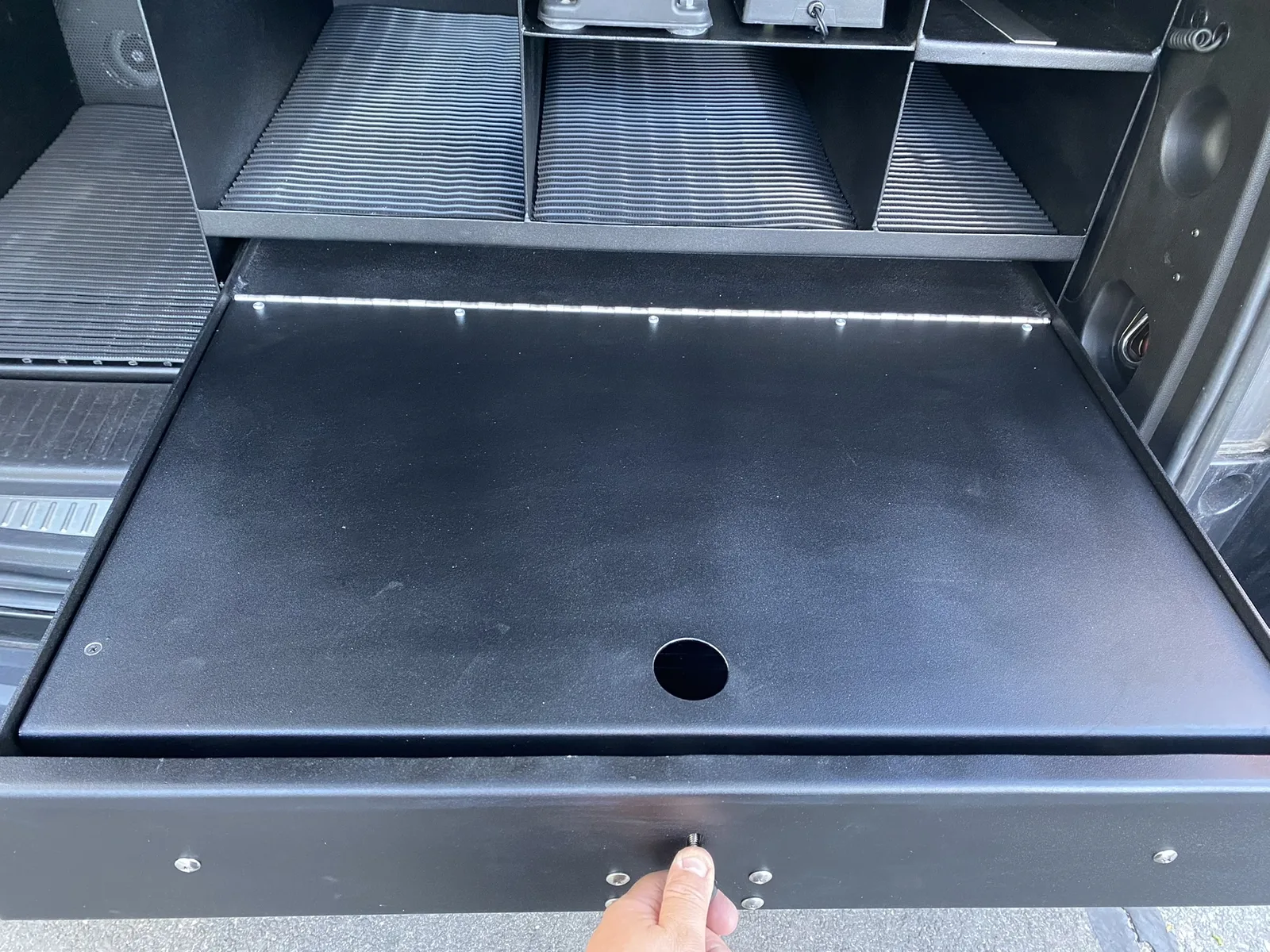 Custom compartment fabrication detail 2