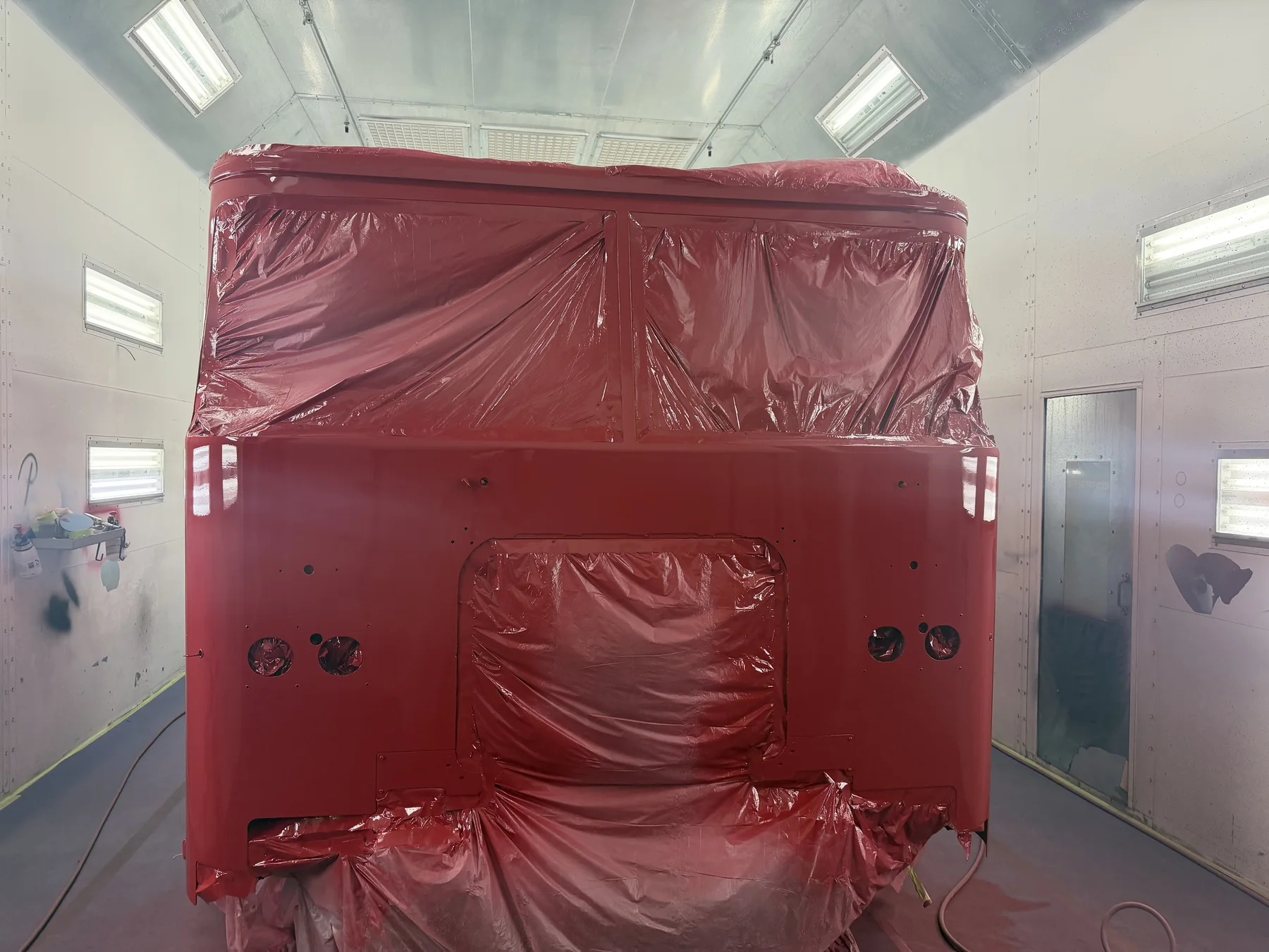 Completed collision repair paint work