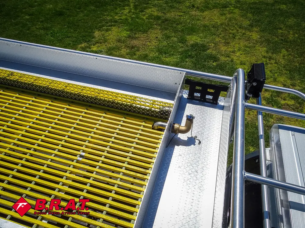 Rear deck side rail and top-mounted light brackets.