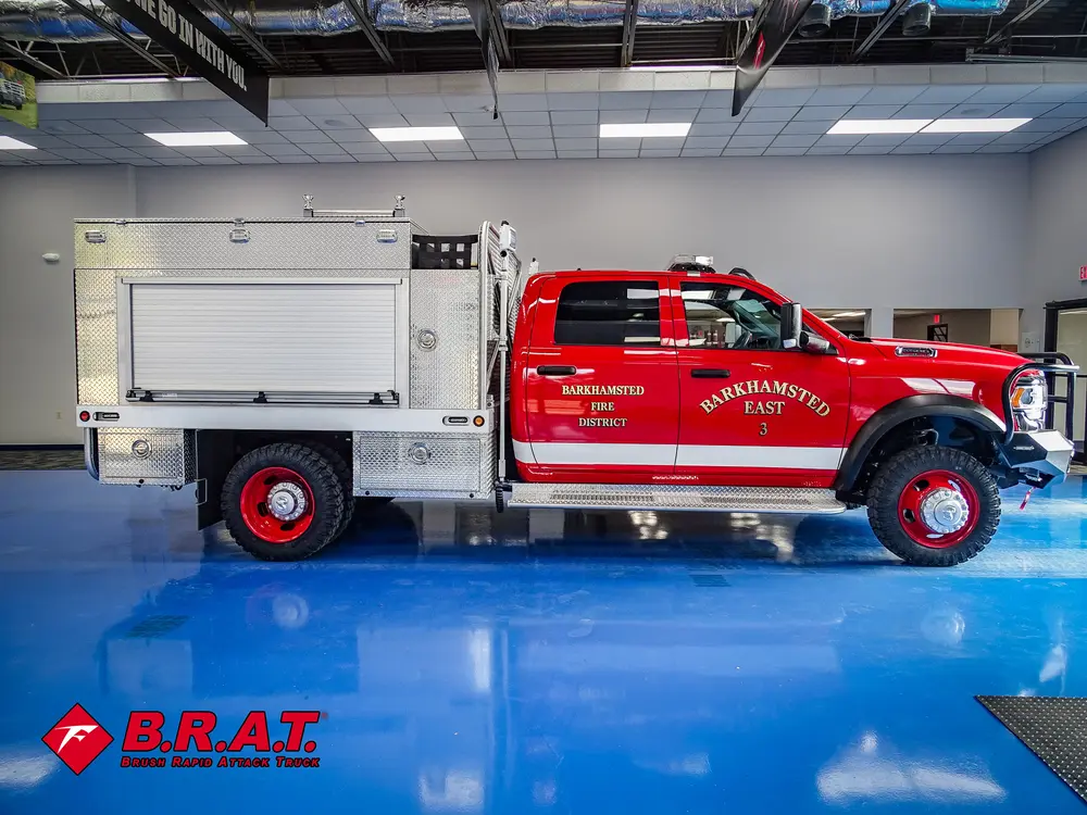 Full passenger-side profile inside garage.