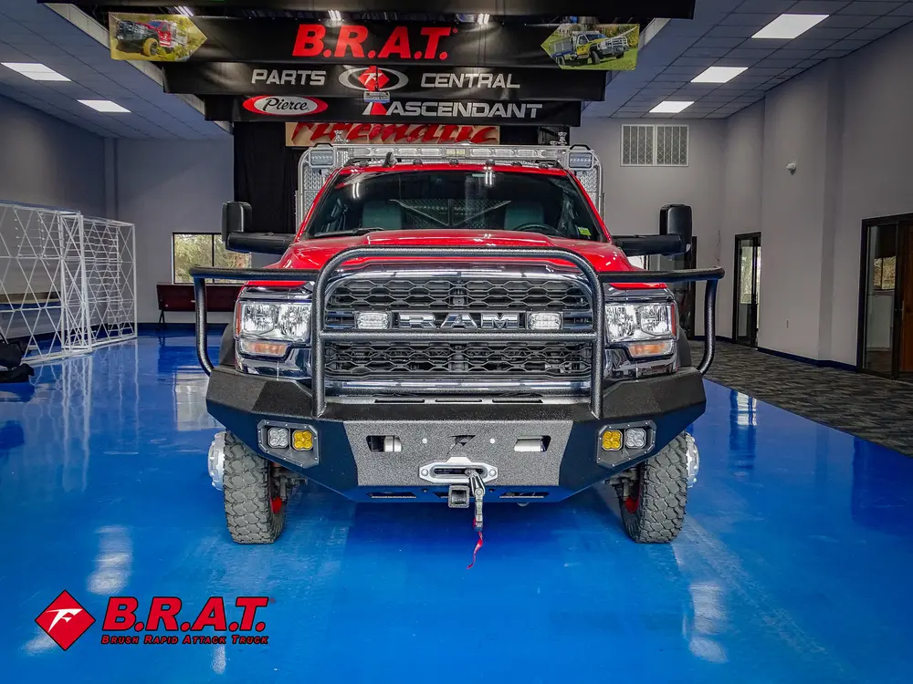 Second head-on front view with winch and tow hooks.