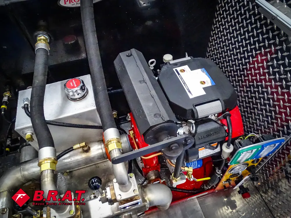 Pump components and wiring close-up from side angle.