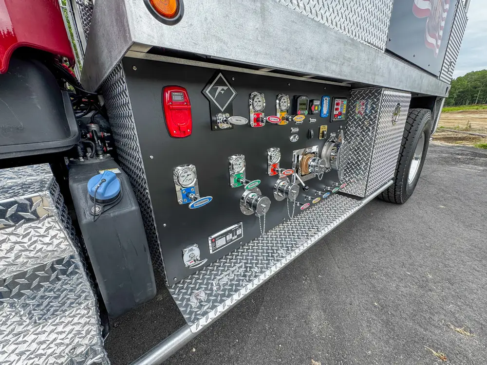 Pump panel and control layout detail outdoors, photo 215 of 303.