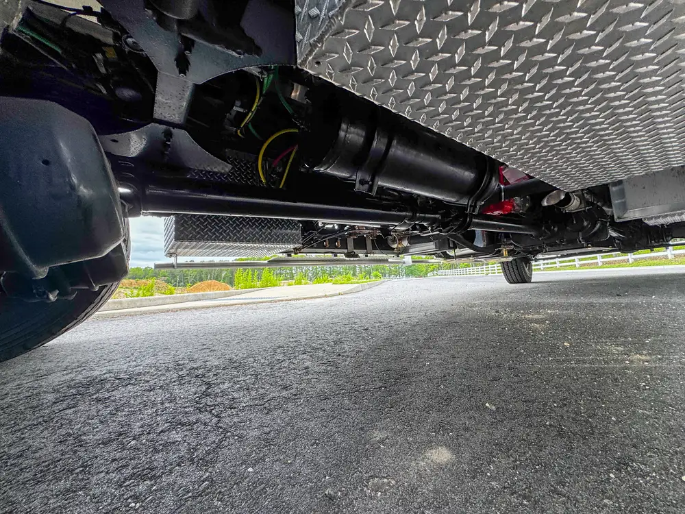 Red brush apparatus parked in front-left view outdoors, photo 271 of 303.
