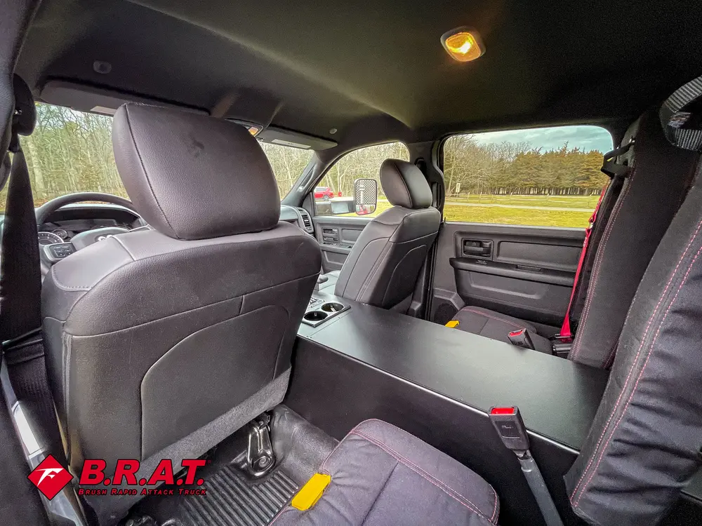 Rear cabin view showing legroom behind front seats.