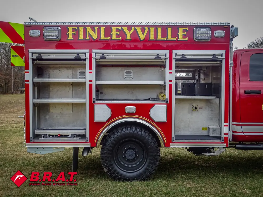 Right-side profile with multiple compartments open and shelves visible.