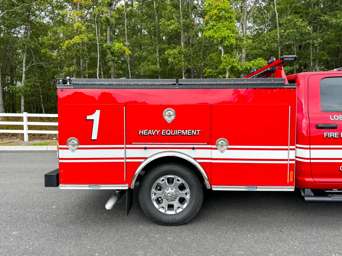 Mid-body side view with heavy equipment text and number 1.