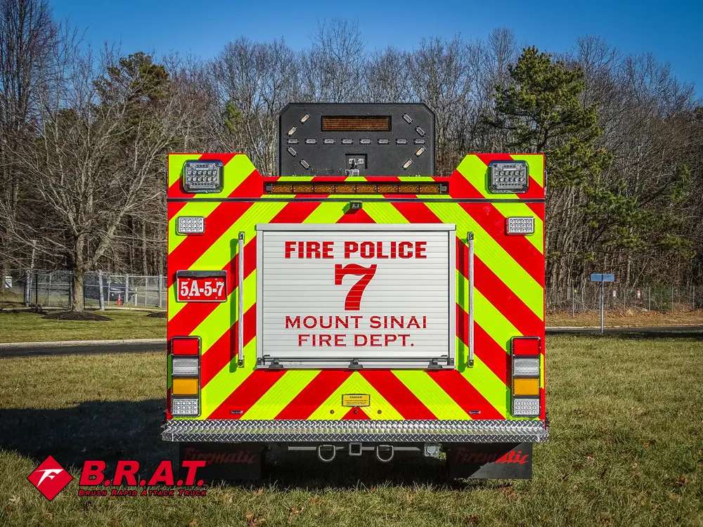 Rear view from slight left angle showing rear panel and lights.