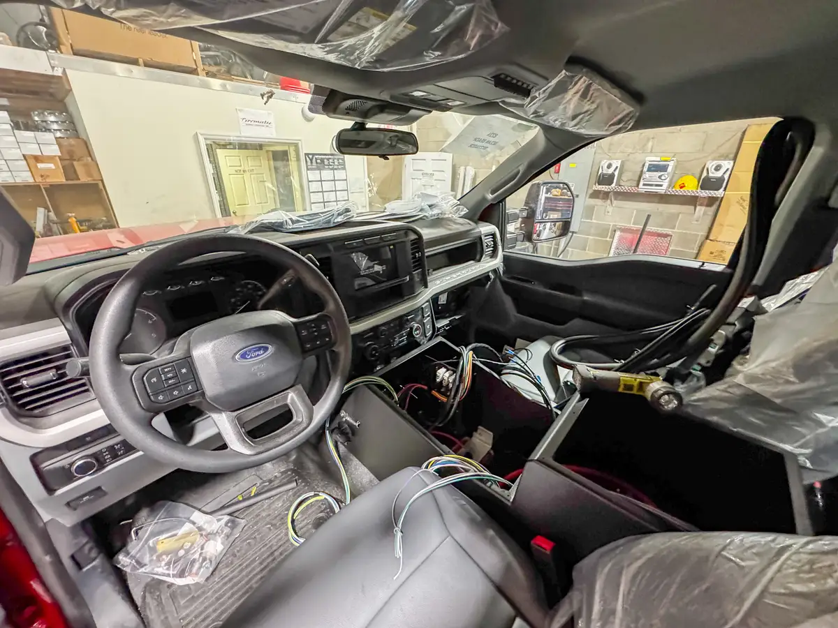 Partially assembled apparatus body on shop floor, photo 80 of 179.