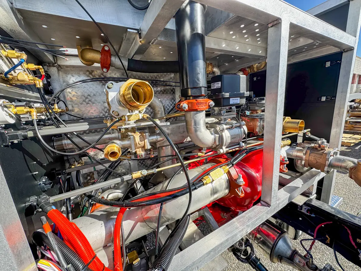 Cab interior during upfit with exposed wiring, photo 105 of 179.