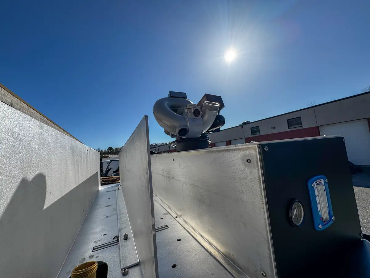 Compartment framing and shelves during fabrication, photo 107 of 179.