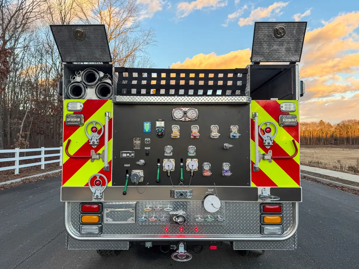 Rear control panel with both side doors open.