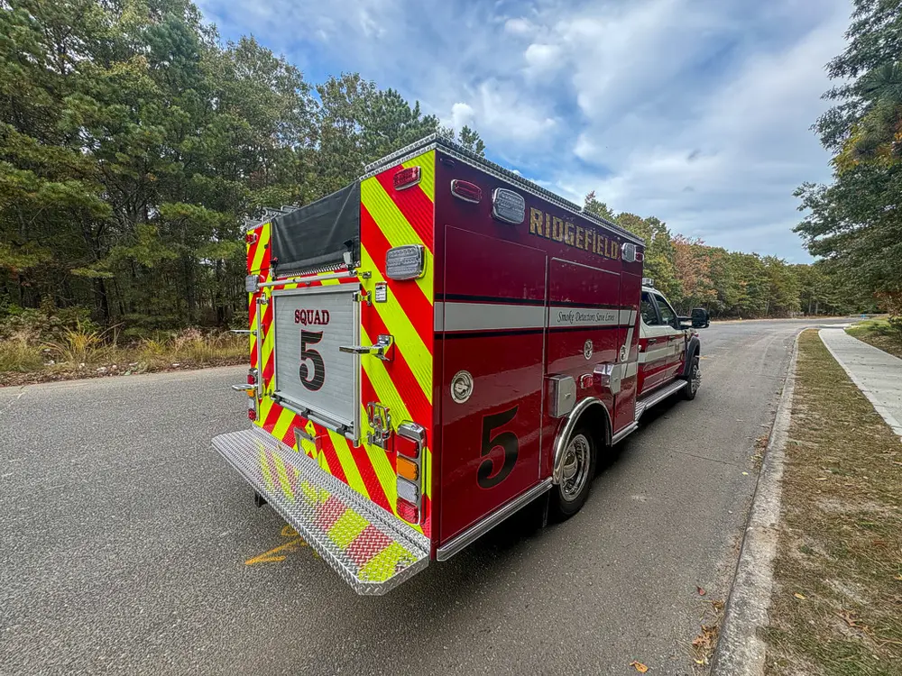 Rear-right three-quarter exterior view of rescue body.