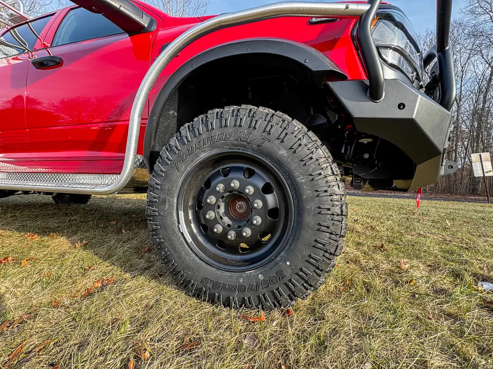 Red brush truck exterior or equipment detail, photo 13 of 97.