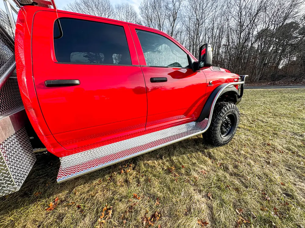 Red brush truck exterior or equipment detail, photo 14 of 97.