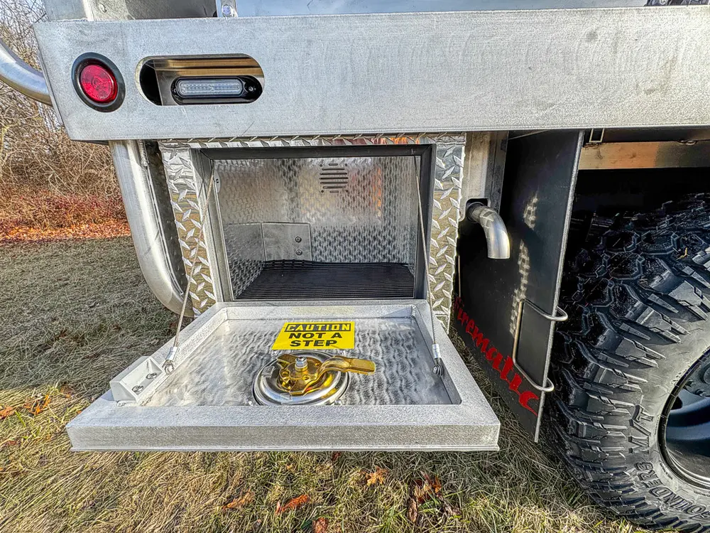 Red brush truck exterior or equipment detail, photo 22 of 97.