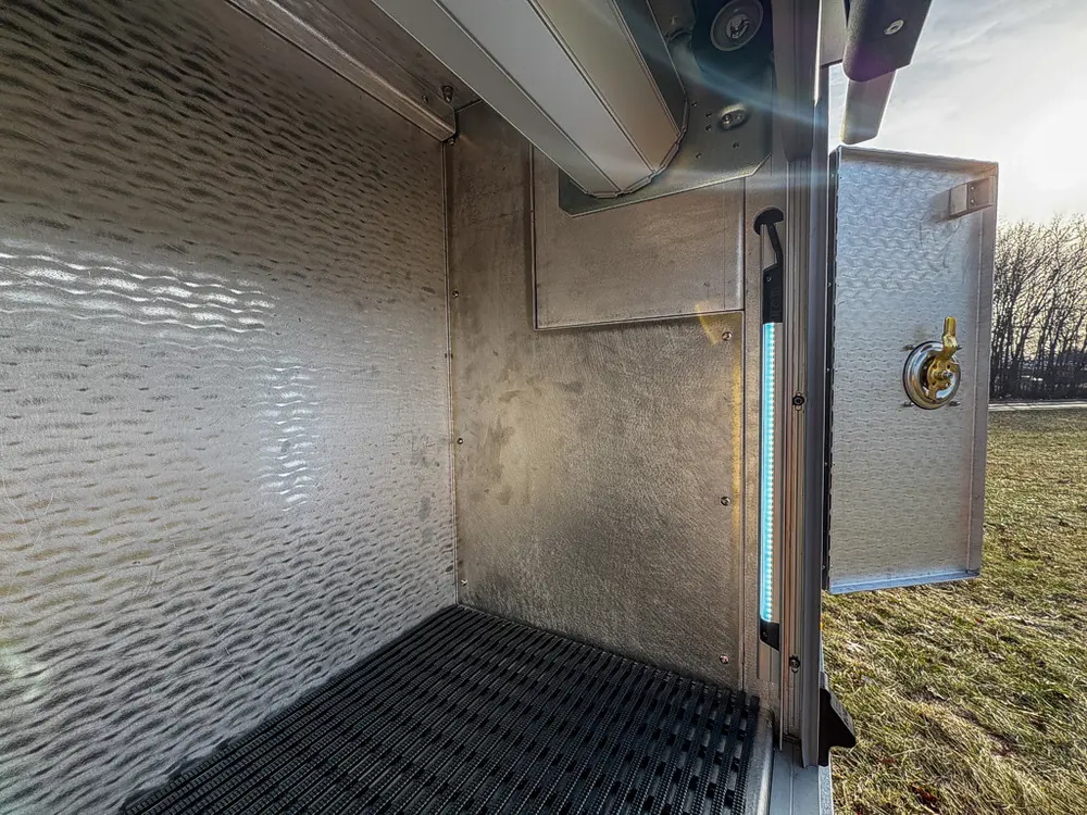 Red brush truck exterior or equipment detail, photo 23 of 97.