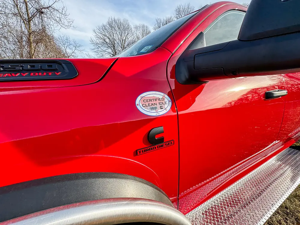 Red brush truck exterior or equipment detail, photo 30 of 97.