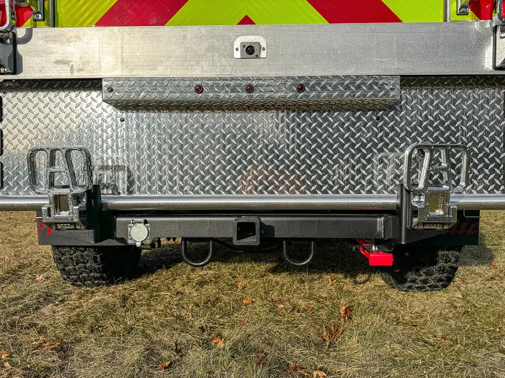 Red brush truck exterior or equipment detail, photo 50 of 97.