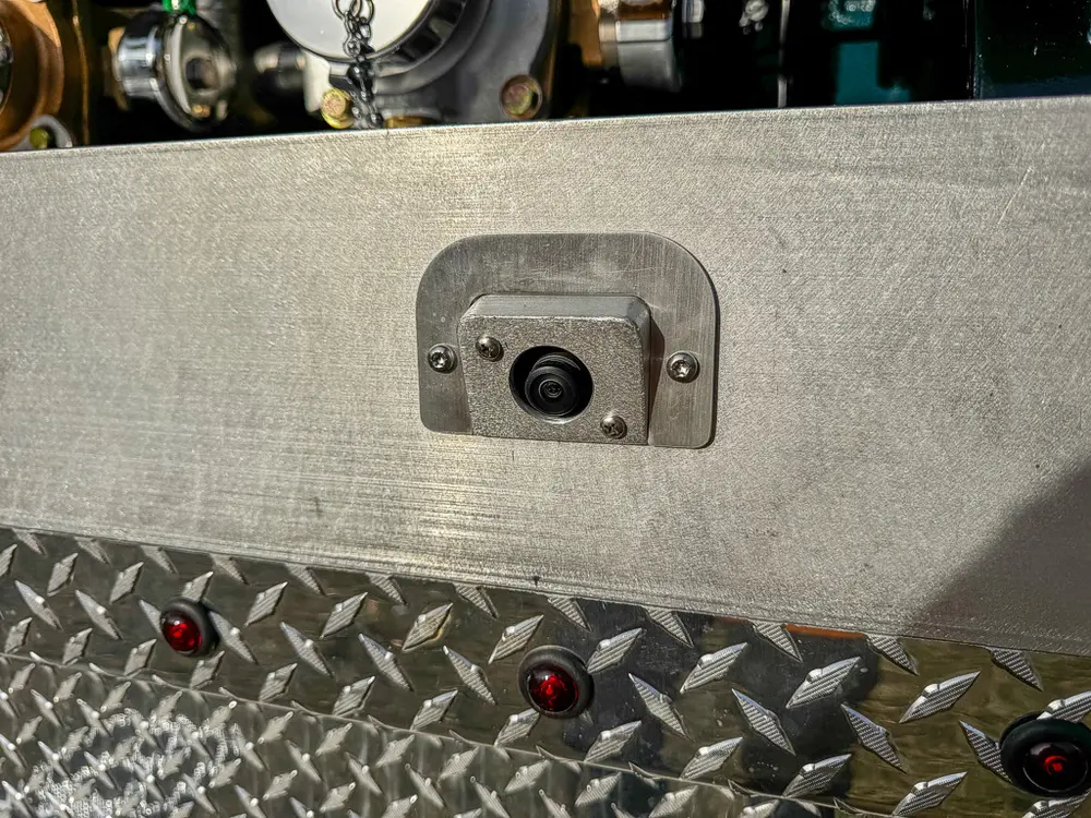 Red brush truck exterior or equipment detail, photo 53 of 97.