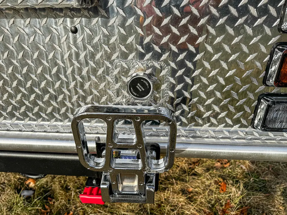 Red brush truck exterior or equipment detail, photo 62 of 97.