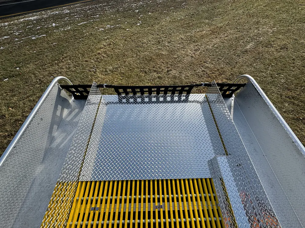 Red brush truck exterior or equipment detail, photo 69 of 97.
