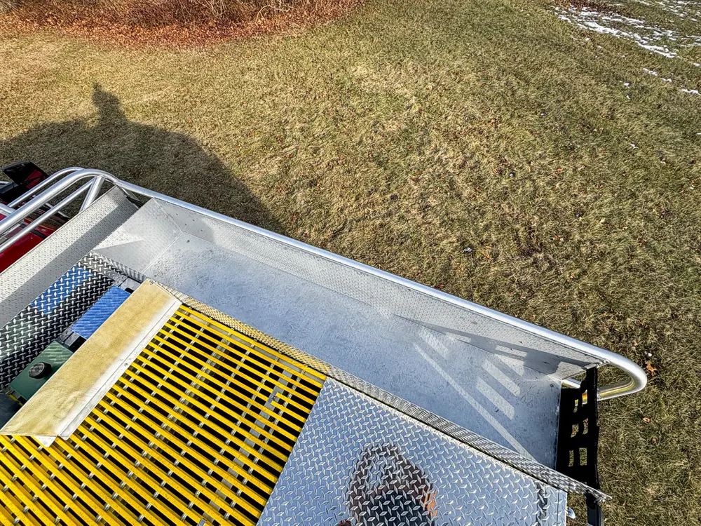 Red brush truck exterior or equipment detail, photo 70 of 97.