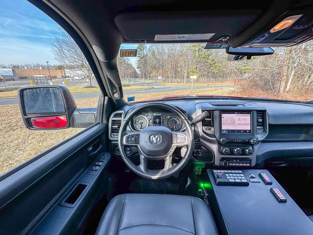 Red brush truck exterior or equipment detail, photo 76 of 97.