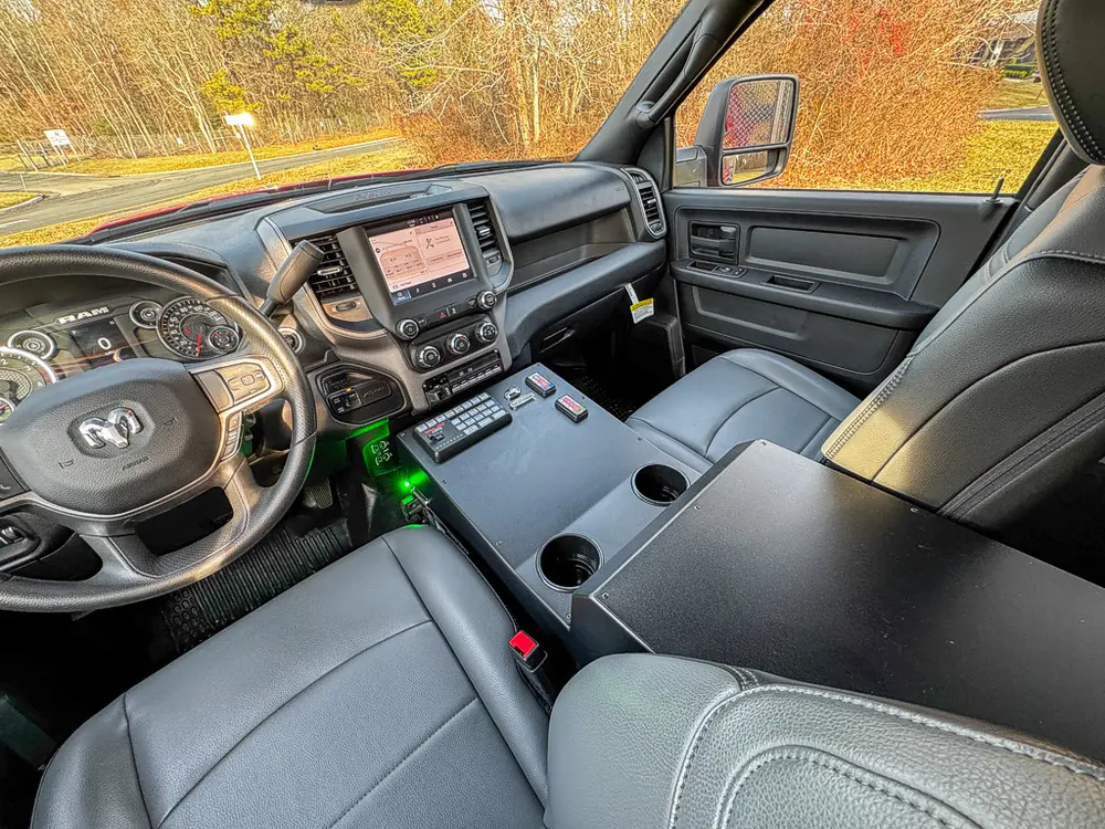 Red brush truck exterior or equipment detail, photo 77 of 97.