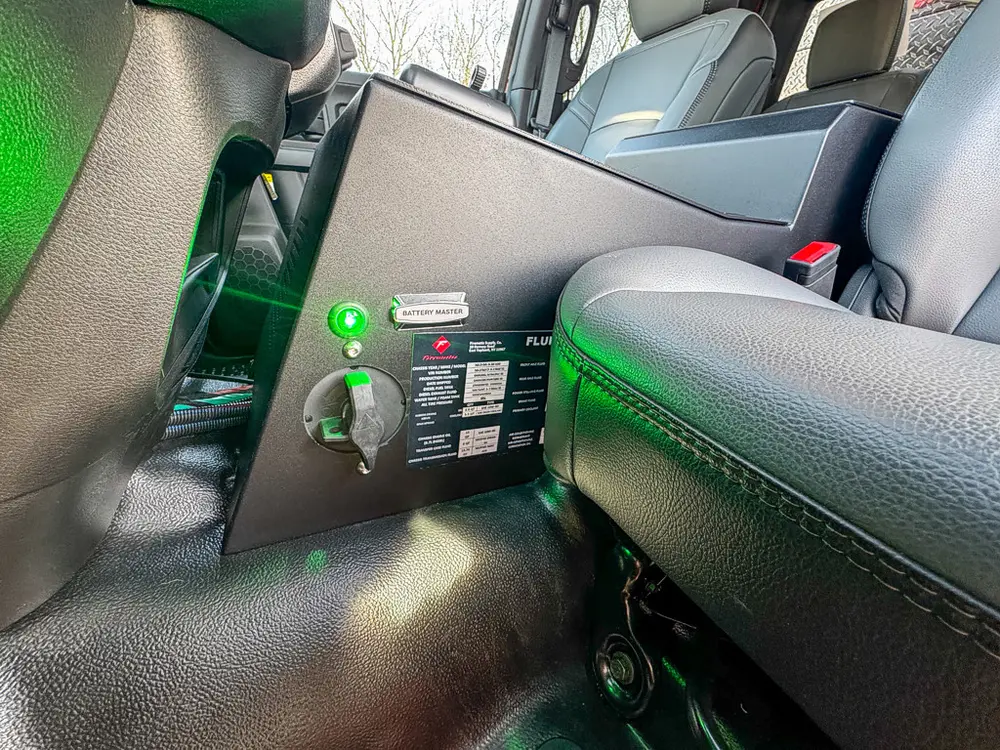 Red brush truck exterior or equipment detail, photo 79 of 97.