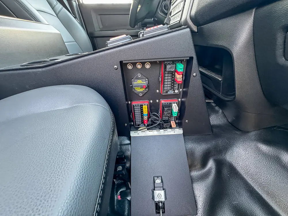 Red brush truck exterior or equipment detail, photo 82 of 97.