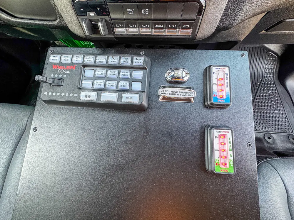 Red brush truck exterior or equipment detail, photo 84 of 97.