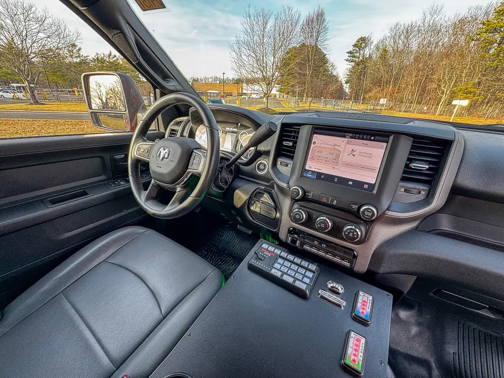 Red brush truck exterior or equipment detail, photo 85 of 97.